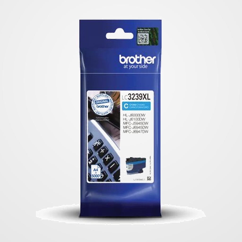 CARTUCHO INKJET BROTHER LC-3239XLC CIAN MFC-J5945DW/J6945DW/ HL-J6000DW (5000 PAG.)