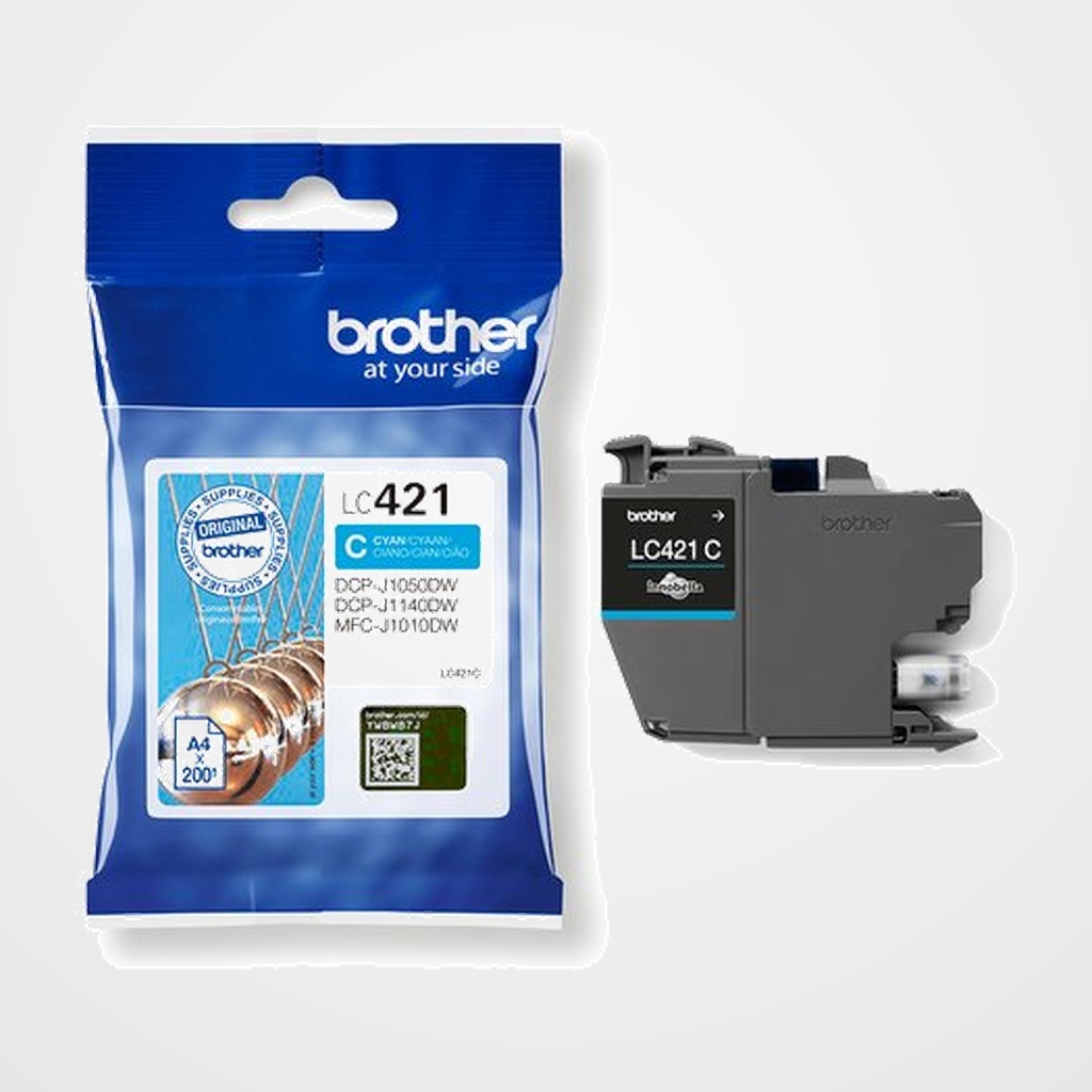 CARTUCHO INKJET BROTHER LC-421C CIAN DCP-J1050DW / DCP-J1140DW / MFC-J1010DW (200 PAG.)