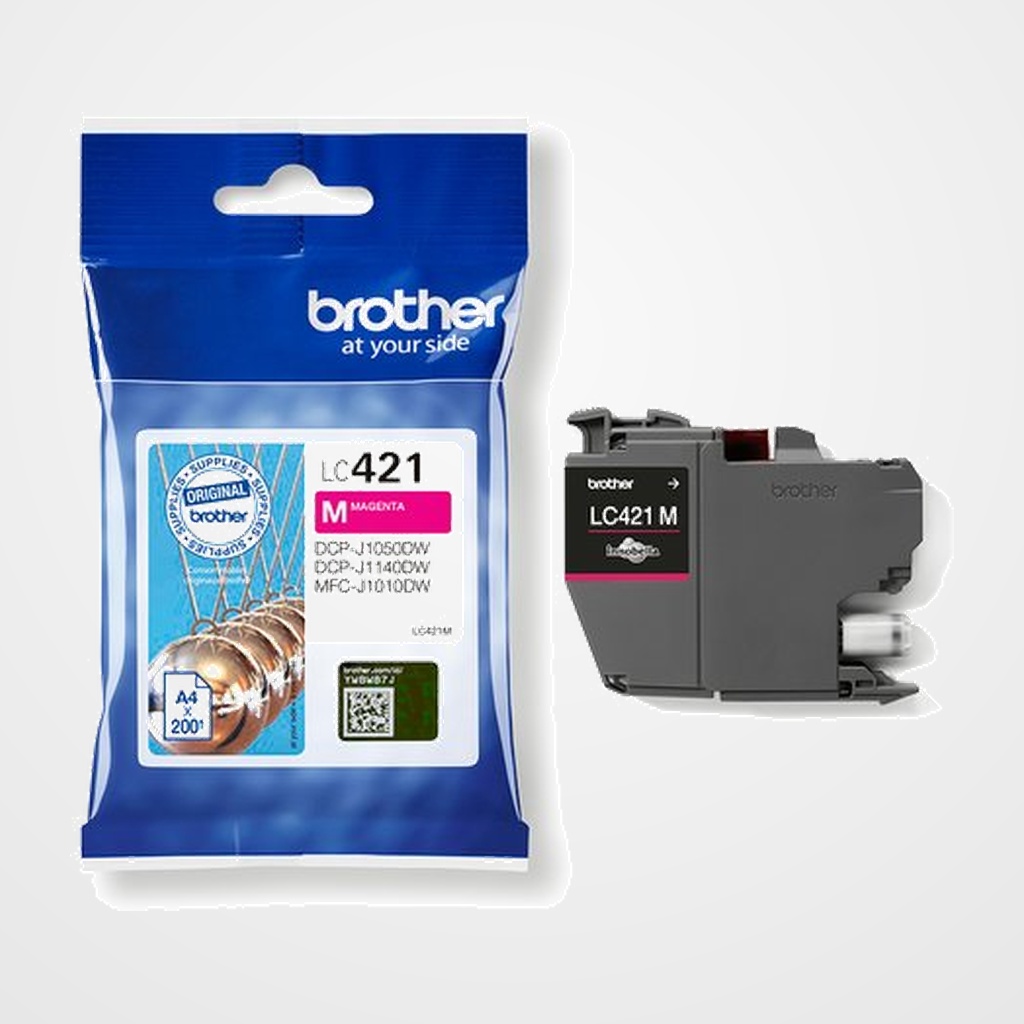 CARTUCHO INKJET BROTHER LC-421M MAGENTA DCP-J1050DW / DCP-J1140DW / MFC-J1010DW (200 PAG.)