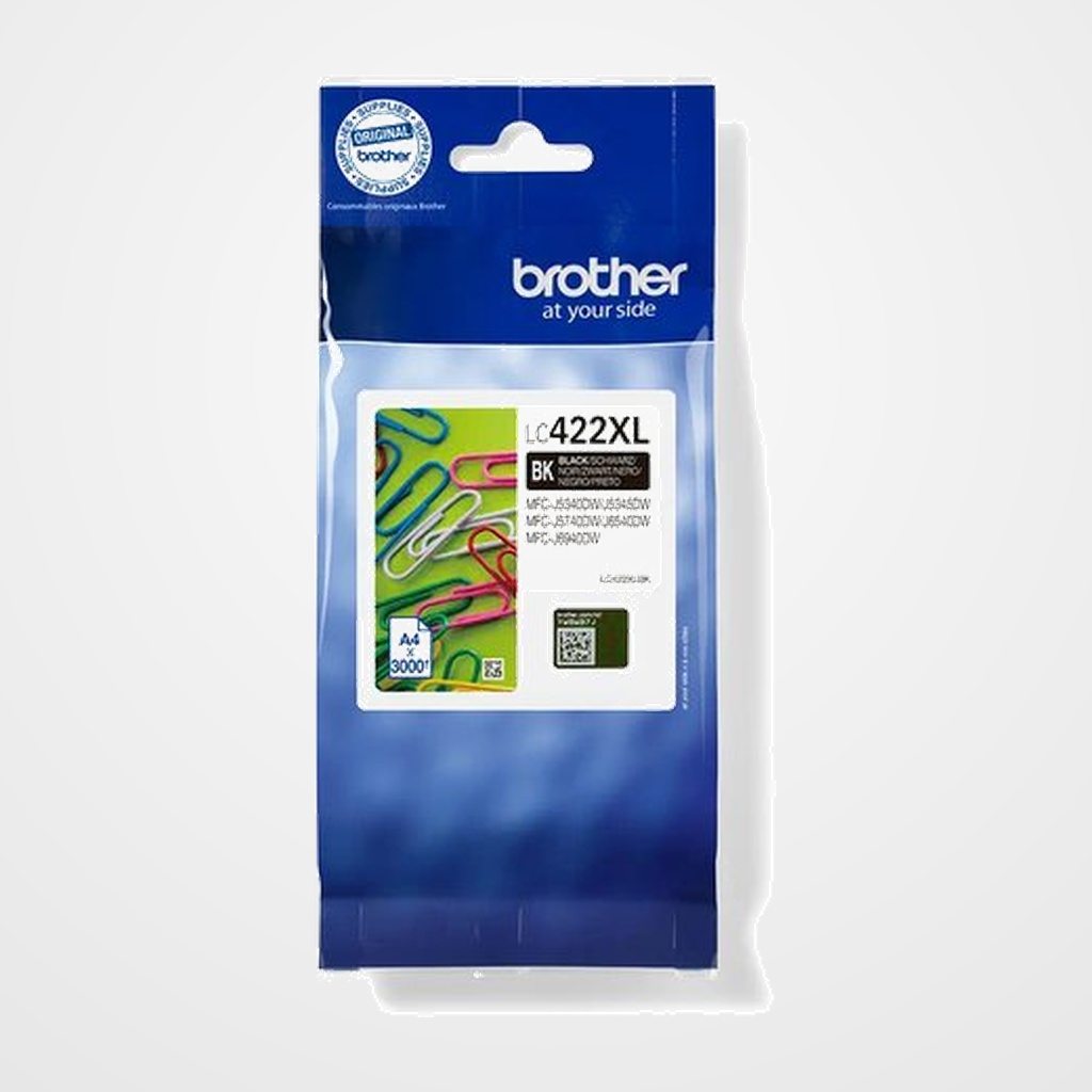 CARTUCHO INKJET BROTHER LC-422XLBK NEGRO MFCJ5340DW, MFCJ5740DW, MFCJ6540DW, MFCJ6940DW (3.000 PAG.)