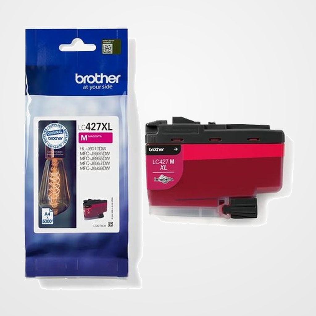 CARTUCHO INKJET BROTHER LC-427XLM MAGENTA MFCJ5955DW, MFCJ6955DW (5.000 PAG.)