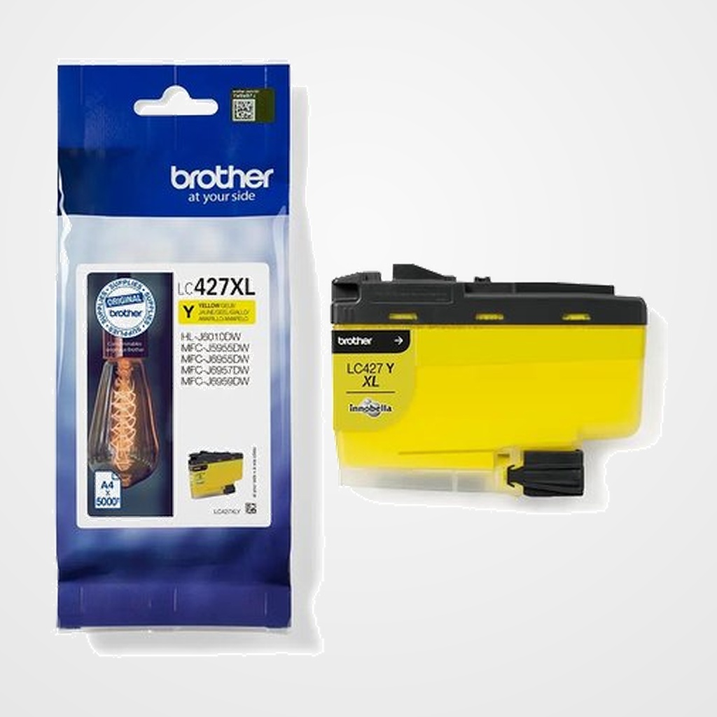CARTUCHO INKJET BROTHER LC-427XLY AMARILLO MFCJ5955DW, MFCJ6955DW (5.000 PAG.)
