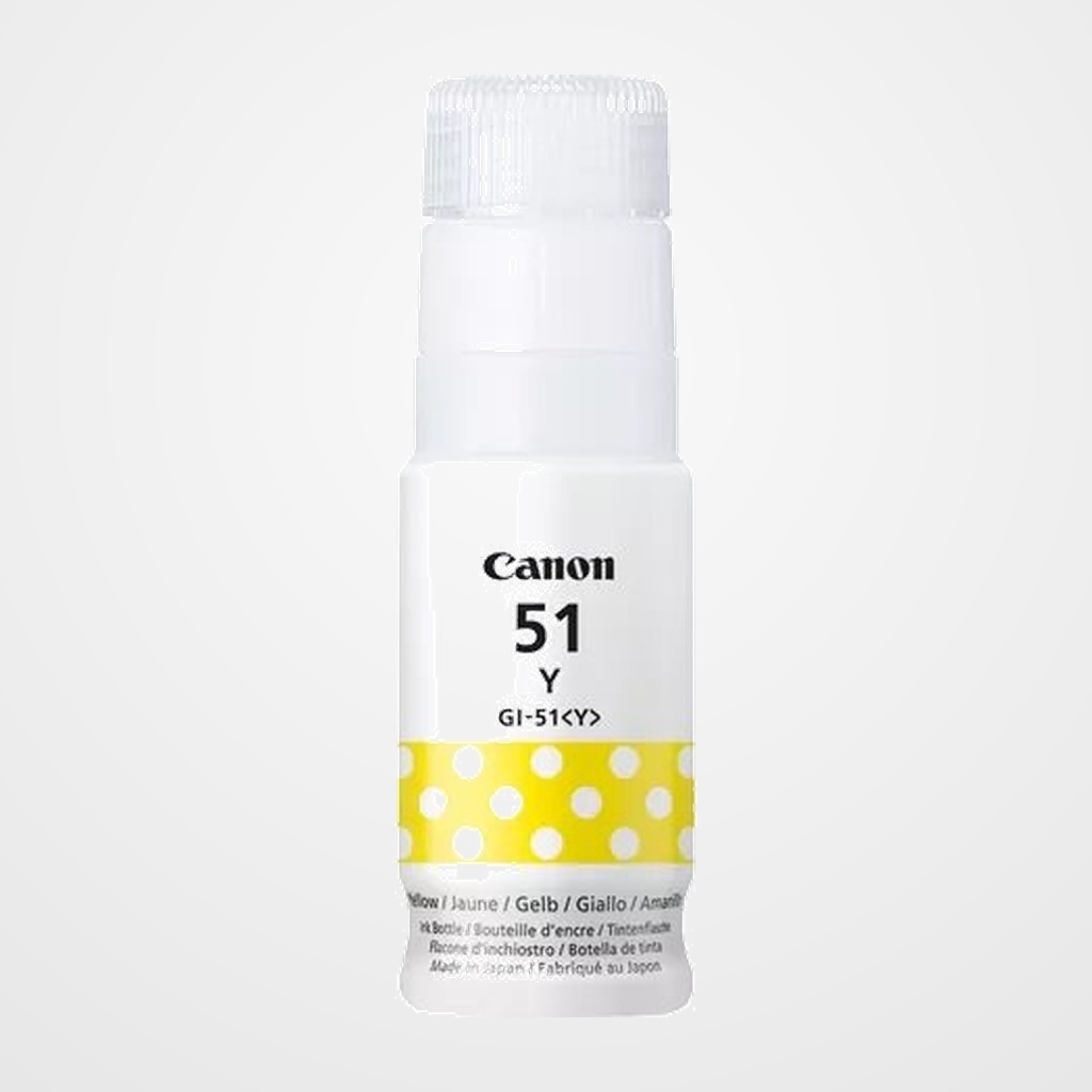 [41201301] CARTUCHO INKJET CANON GI-51 G1520 G2520 G3520 G3560 BOTELLA AMARILLO (4648C001)