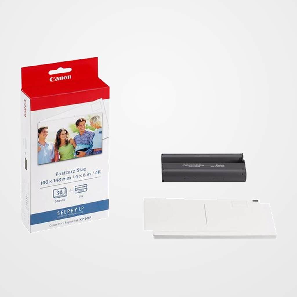 CARTUCHO INKJET CANON KP-36IP SELPHY CP1000/1200/1300/330/530/780/790/800/820/900/910 + PAPEL 10x15 36h (ref. 7737A001)
