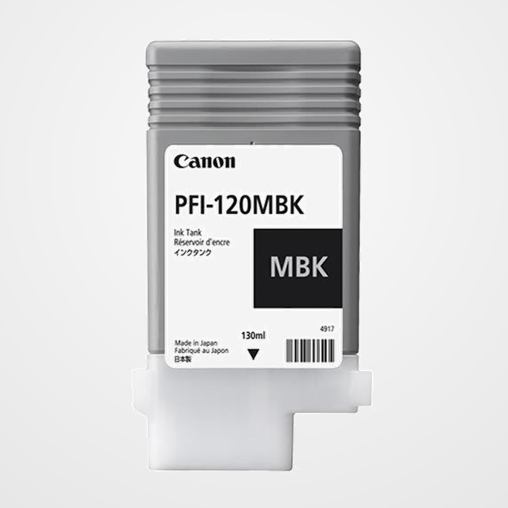 CARTUCHO INKJET CANON PFI-120MBK NEGRO MATE TM-200/205/300/305 130 ML (ref. 2884C001)