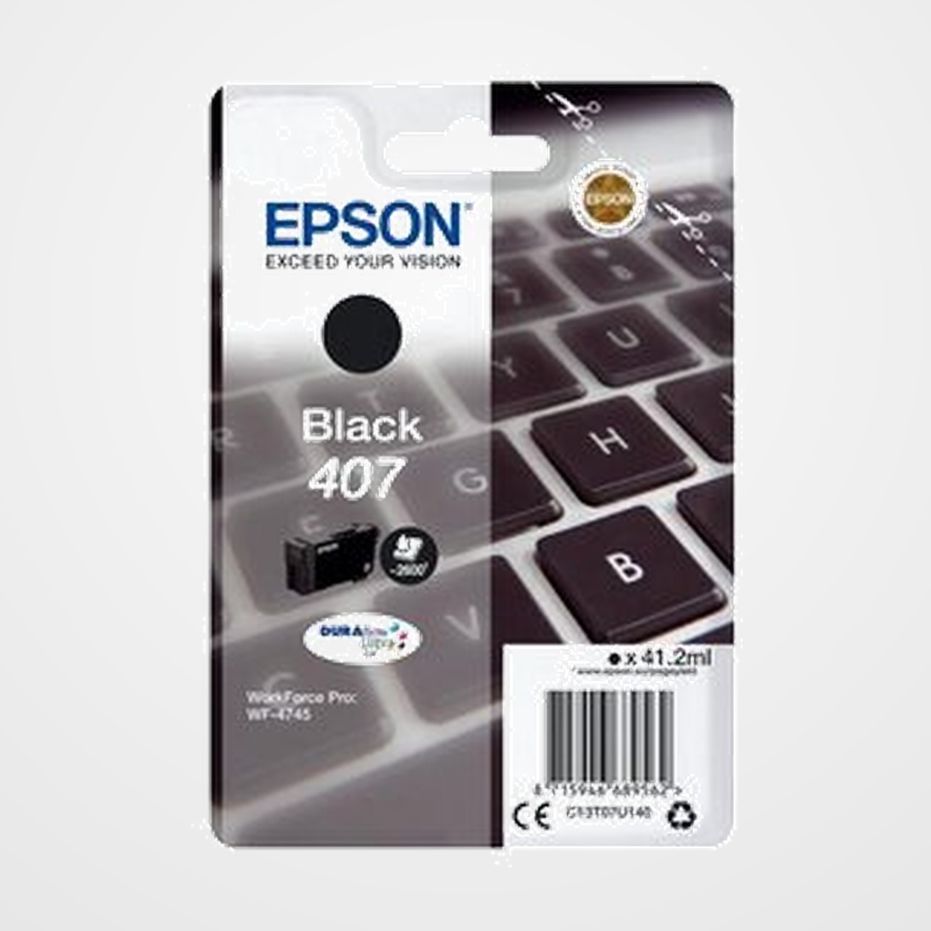 CARTUCHO INKJET EPSON T07U140 Nº407 WF-4745DTWF NEGRO 41,2 ml