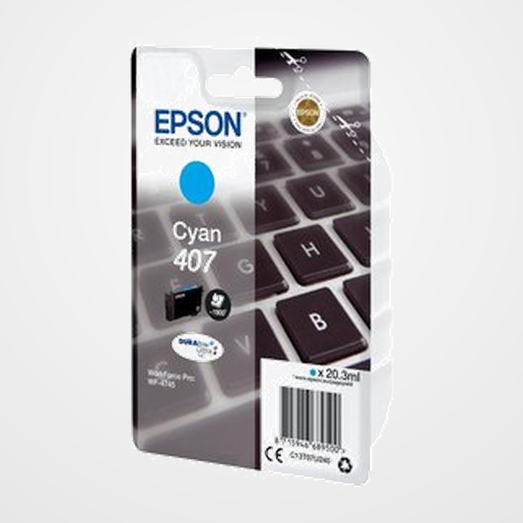 [41101450] CARTUCHO INKJET EPSON T07U240 Nº407 WF-4745DTWF CIAN 20,3 ml