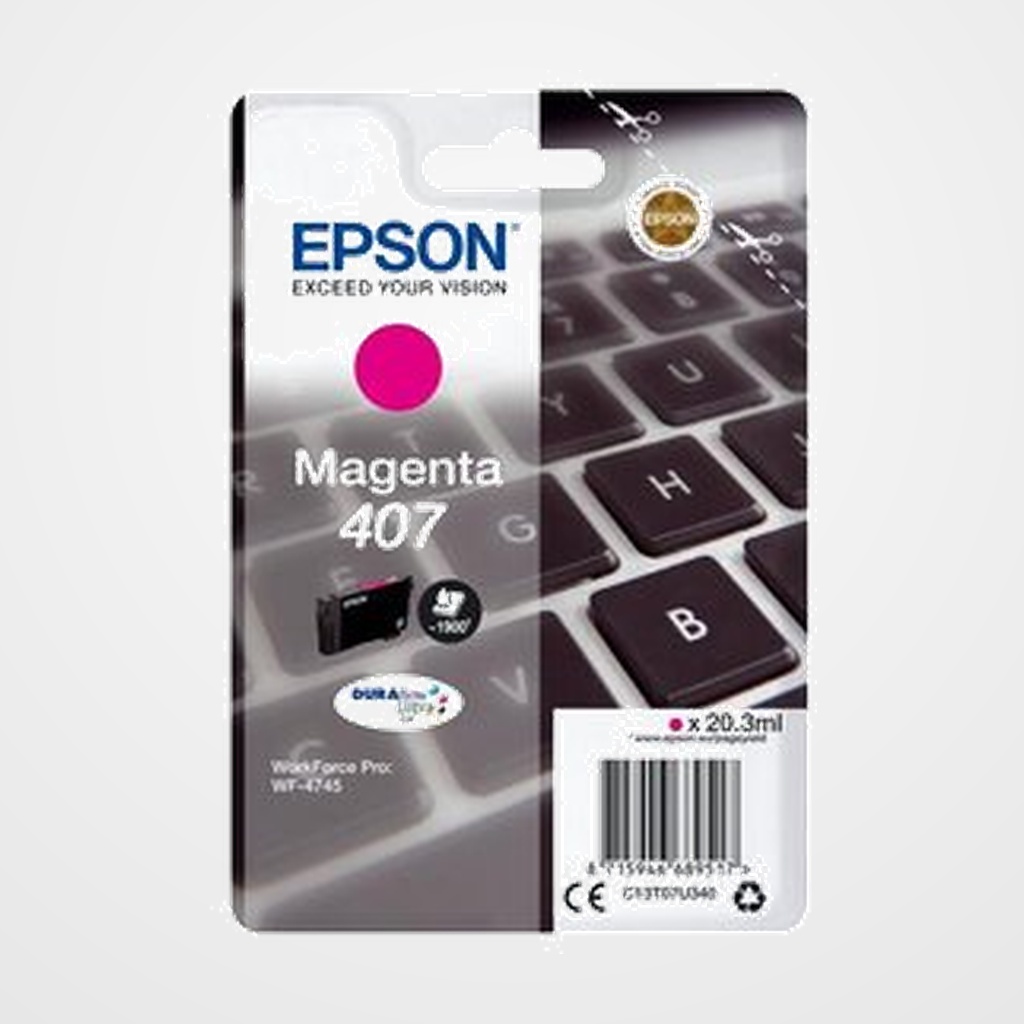 [41101451] CARTUCHO INKJET EPSON T07U340 Nº407 WF-4745DTWF MAGENTA 20,3 ml
