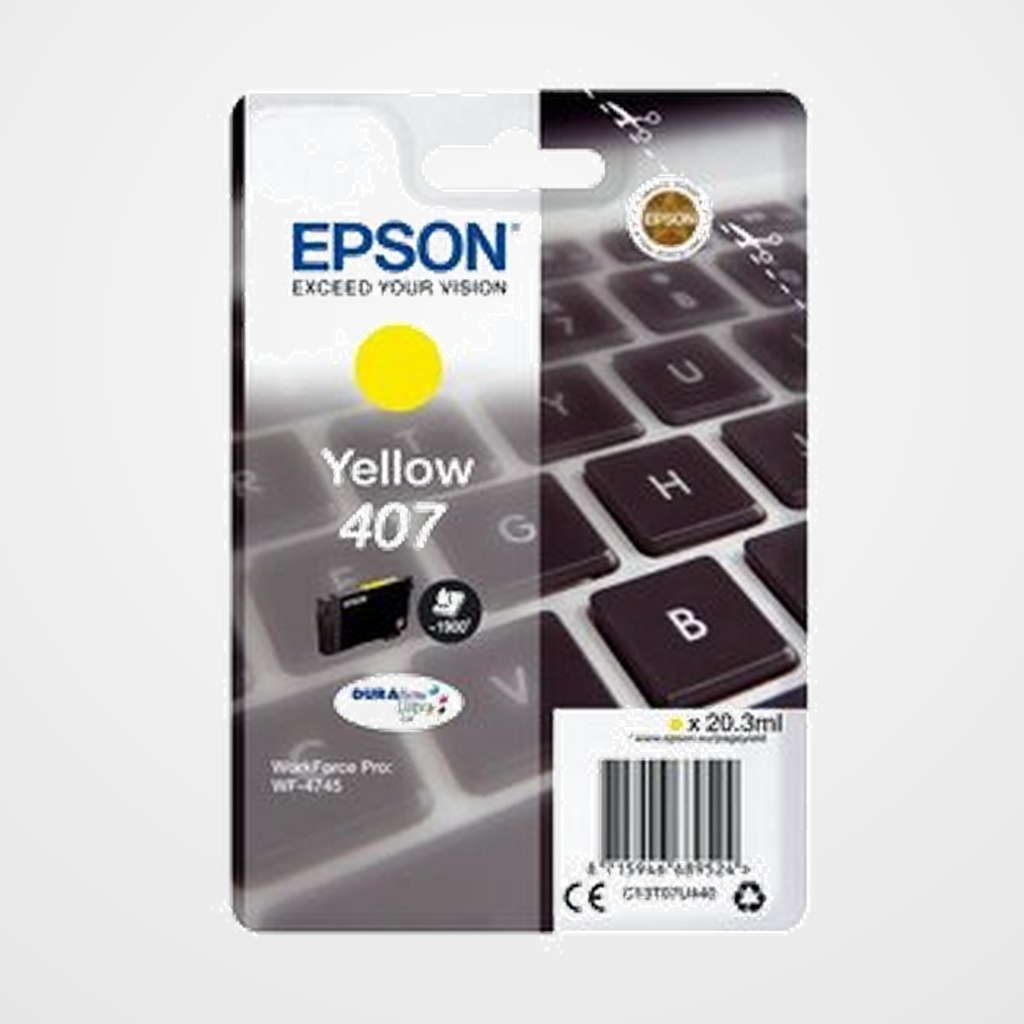 CARTUCHO INKJET EPSON T07U440 Nº407 WF-4745DTWF AMARILLO 20,3 ml
