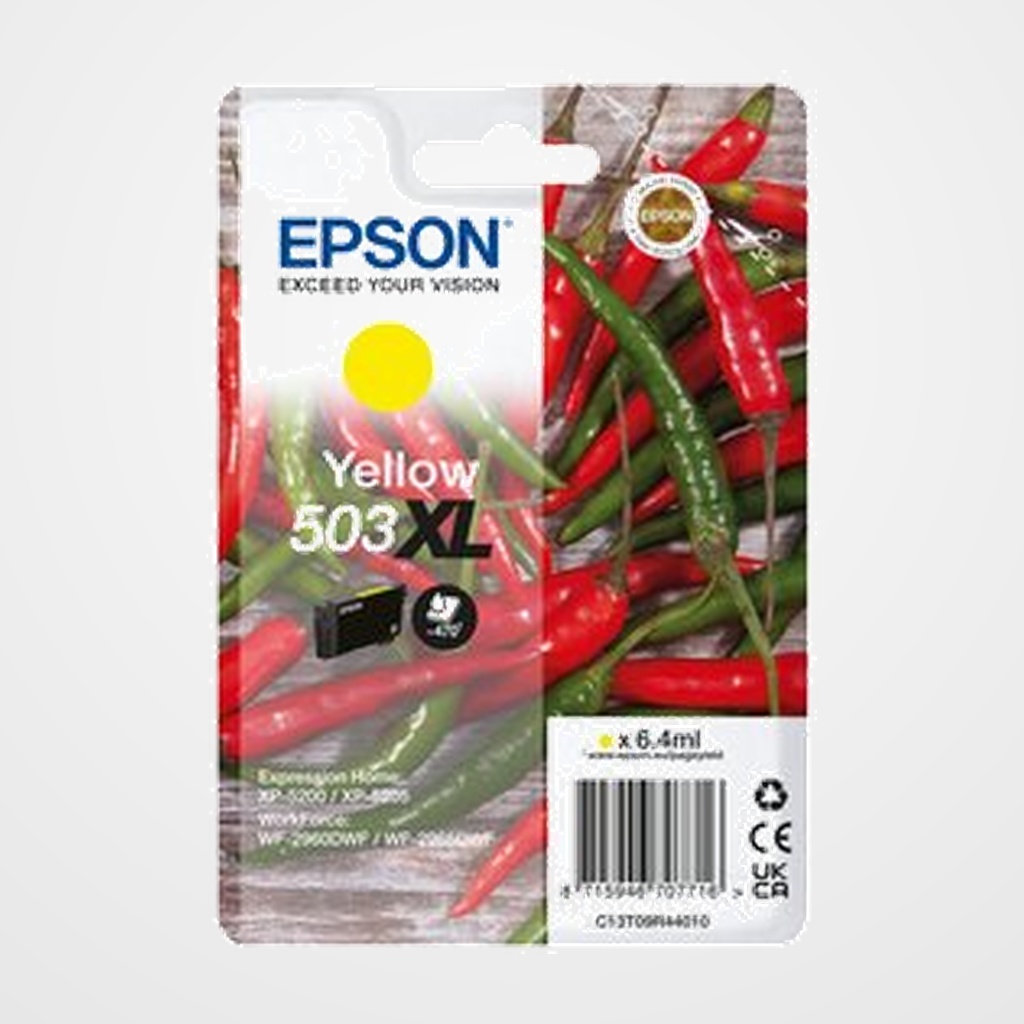 CARTUCHO INKJET EPSON T09R440 Nº503XL WORKFORCE WF-2960dwf/WF-2965dwf/XP-5205 Pimiento AMARILLO 6,4ML