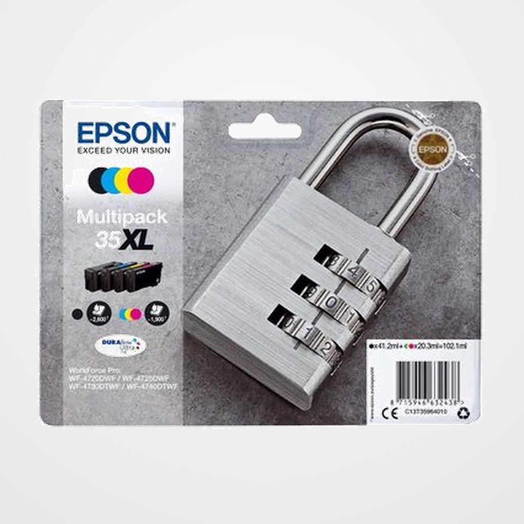 [41101427] CARTUCHO INKJET EPSON T359640 Nº35XL WF-4720DWF/4725DWF  MULTIPACK de 4