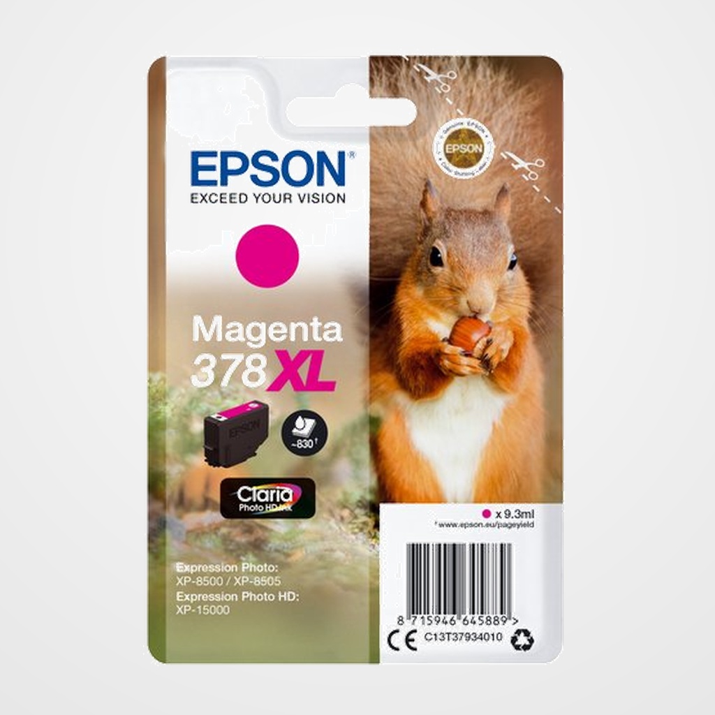 CARTUCHO INKJET EPSON T379340 Nº378XL EXPRESSION PHOTO XP-15000/8500/8600 MAGENTA PHOTO 9.3ML