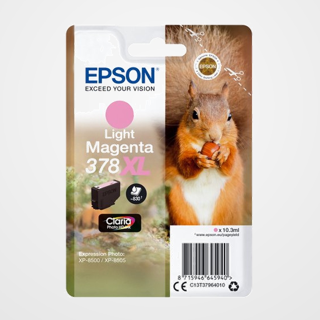 CARTUCHO INKJET EPSON T379640 Nº378XL EXPRESSION PHOTO XP-15000/8500/8600 MAGENTA CLARO PHOTO 9.3ML