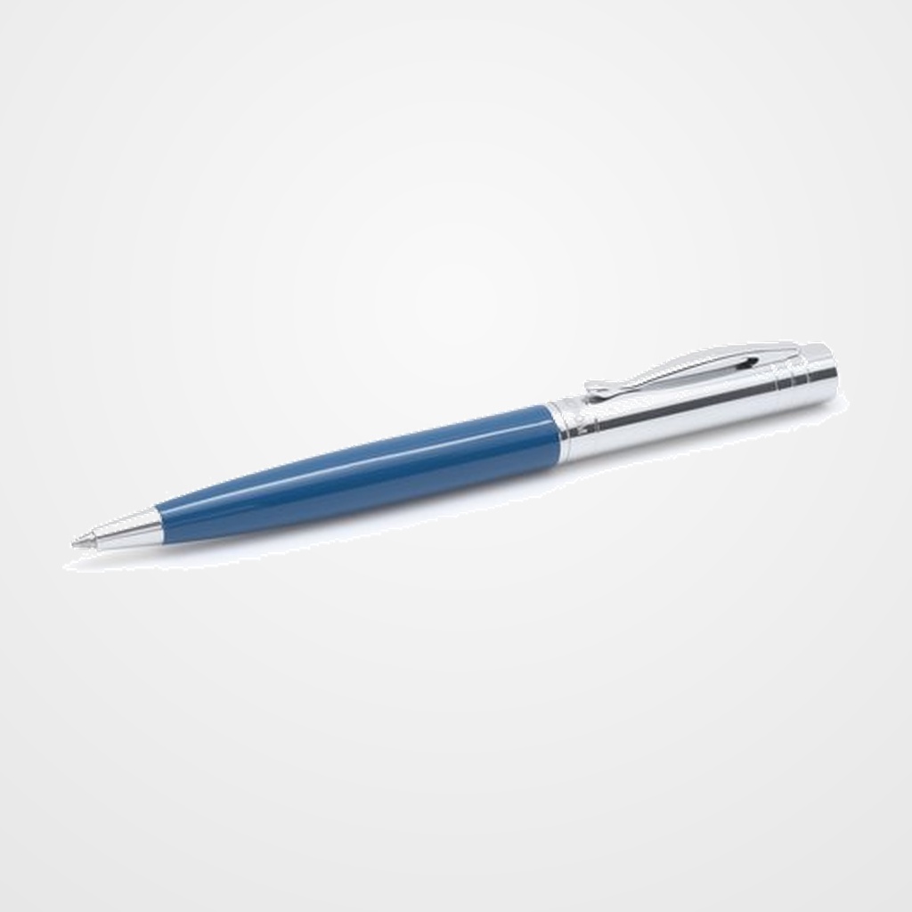 BOLIGRAFO INOXCROM VISTA METALICO LACADO AZUL
