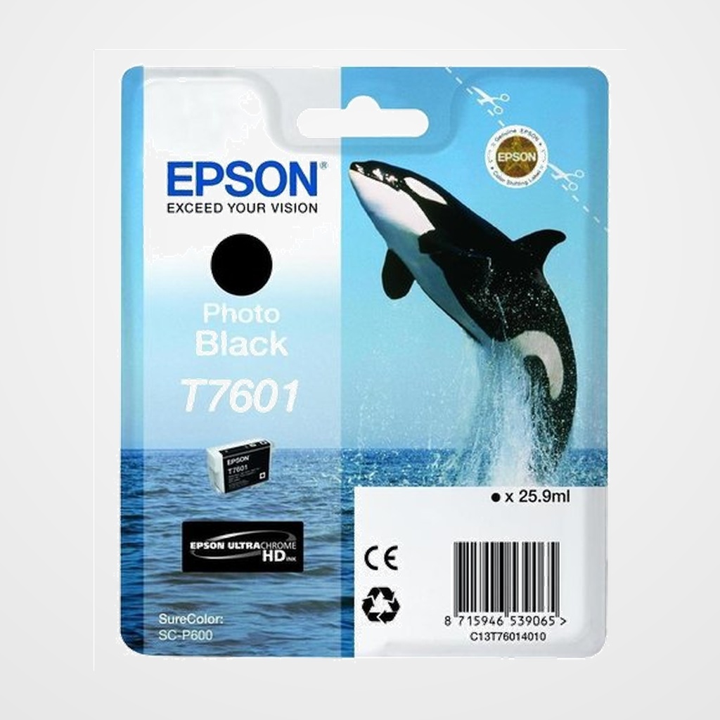 CARTUCHO INKJET EPSON T760140 SURECOLOR SC-P600 NEGRO FOTO 25.9ML