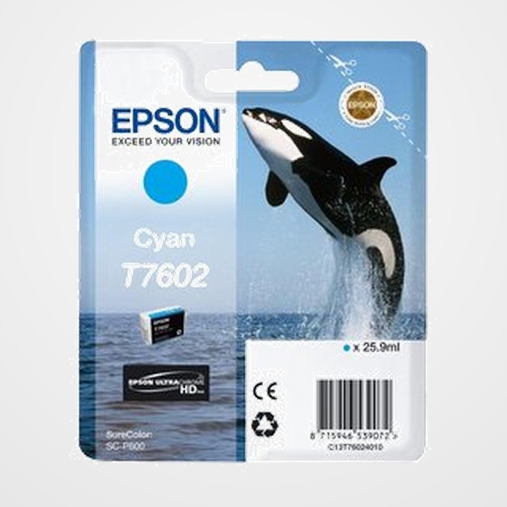 [41101439] CARTUCHO INKJET EPSON T760240 SURECOLOR SC-P600 CIAN 25.9ML