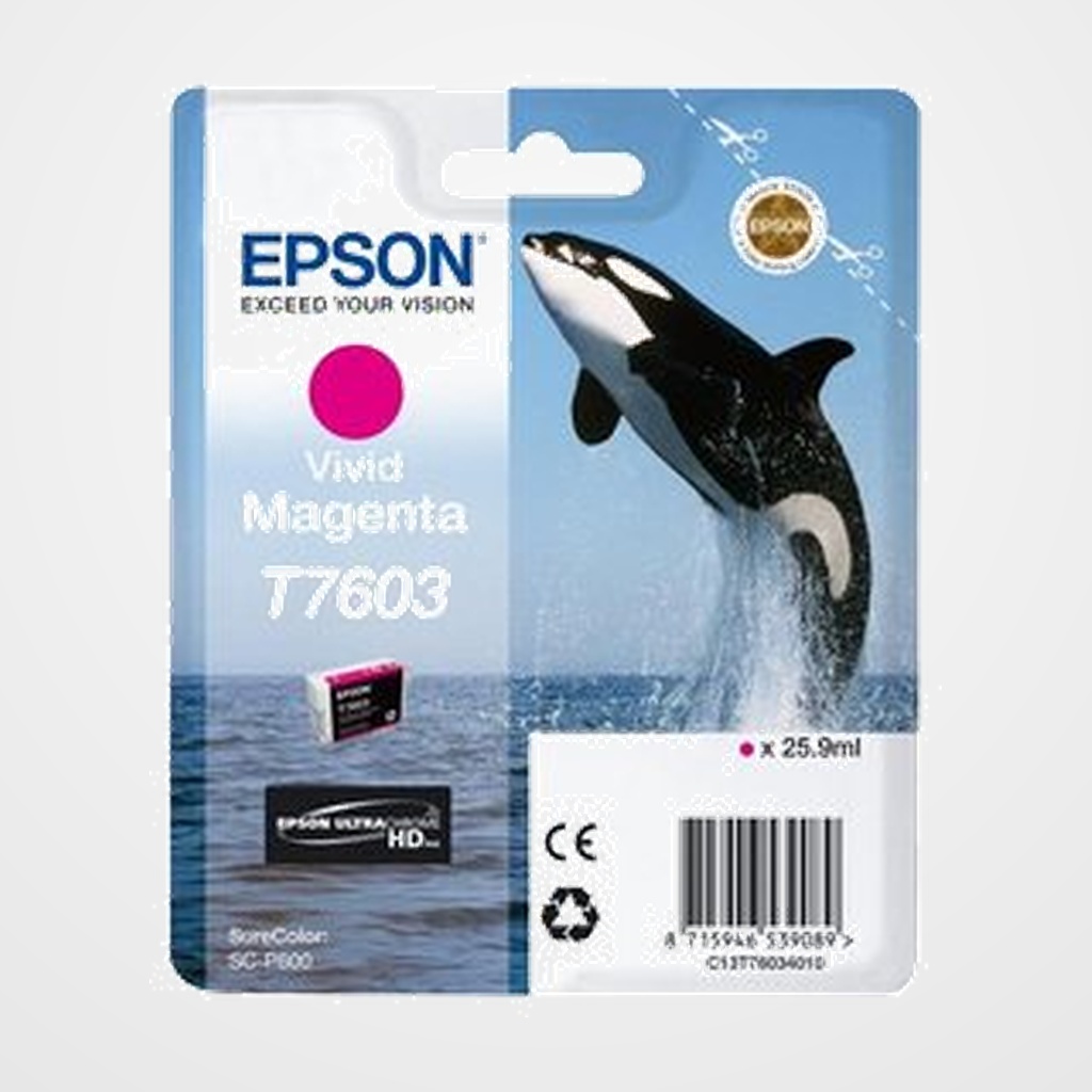 CARTUCHO INKJET EPSON T760340 SURECOLOR SC-P600 MAGENTA VIVO 25.9ML