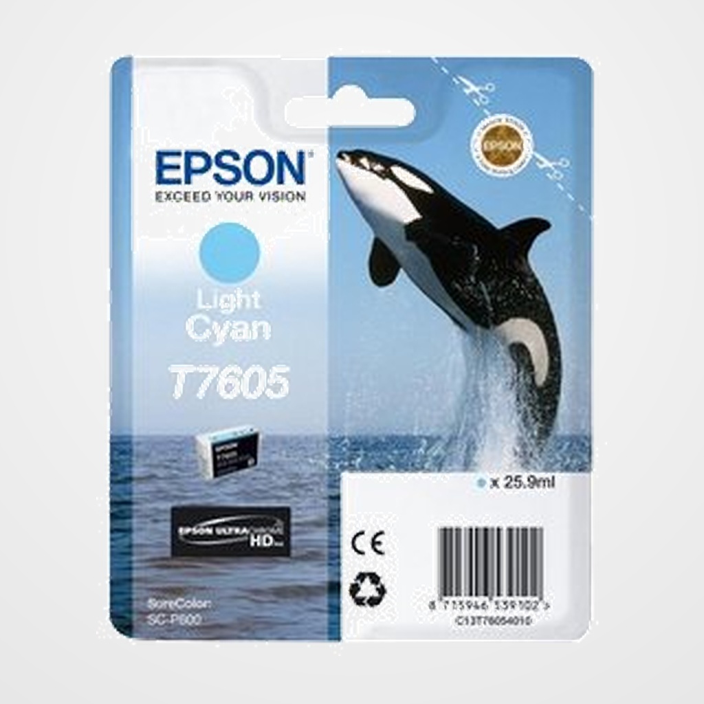 CARTUCHO INKJET EPSON T760540 SURECOLOR SC-P600 CIAN CLARO 25.9ML