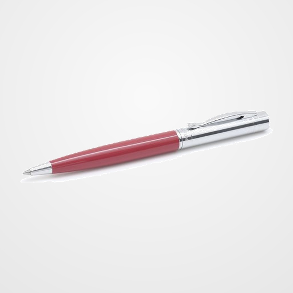 BOLIGRAFO INOXCROM VISTA METALICO LACADO ROJO BRILLO