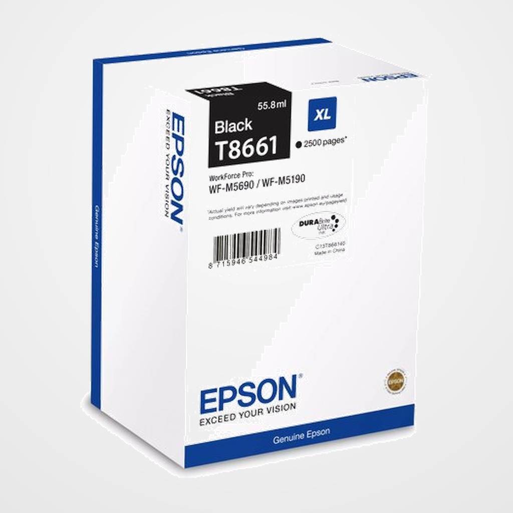 CARTUCHO INKJET EPSON T8661 WF-M5190DW/M5690DWF NEGRO XL
