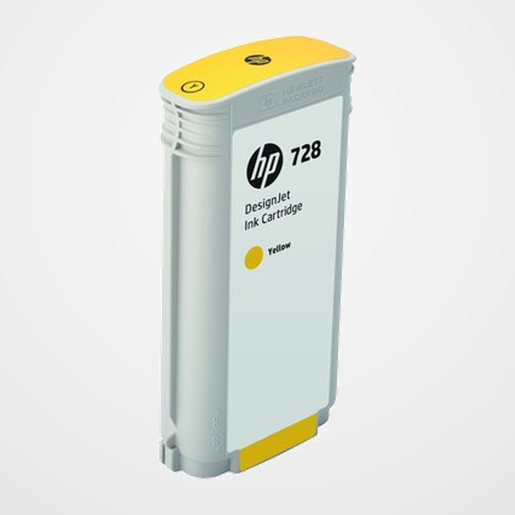 CARTUCHO INKJET HP F9J65A Nº728 DESIGNJET T730/T830 AMARILLO 130 ML.