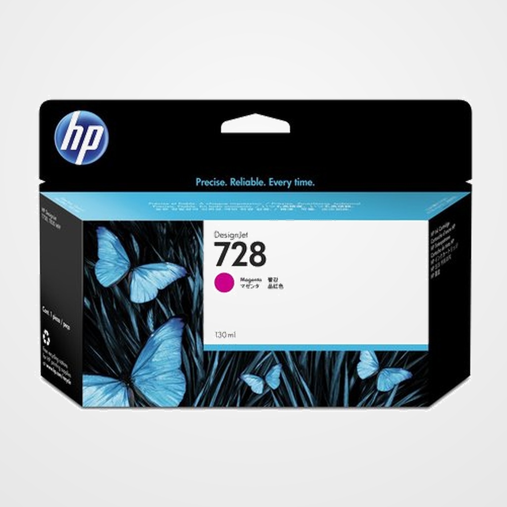 CARTUCHO INKJET HP F9J66A Nº728 DESIGNJET T730/T830 MAGENTA 130 ML.
