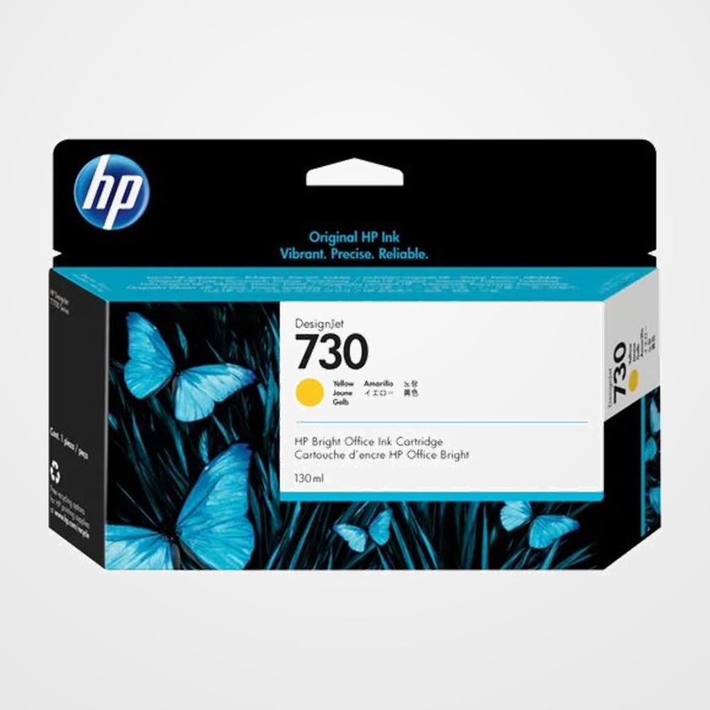 CARTUCHO INKJET HP P2V64A Nº730 DESIGNJET T1600/T1700/T2600 AMARILLO 130ML