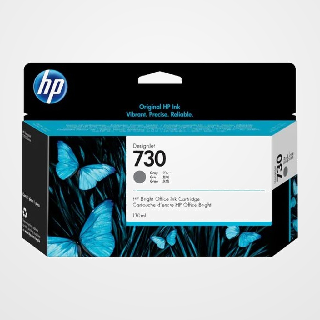 CARTUCHO INKJET HP P2V66A Nº730 DESIGNJET T1600/T1700/T2600 GRIS 130ML