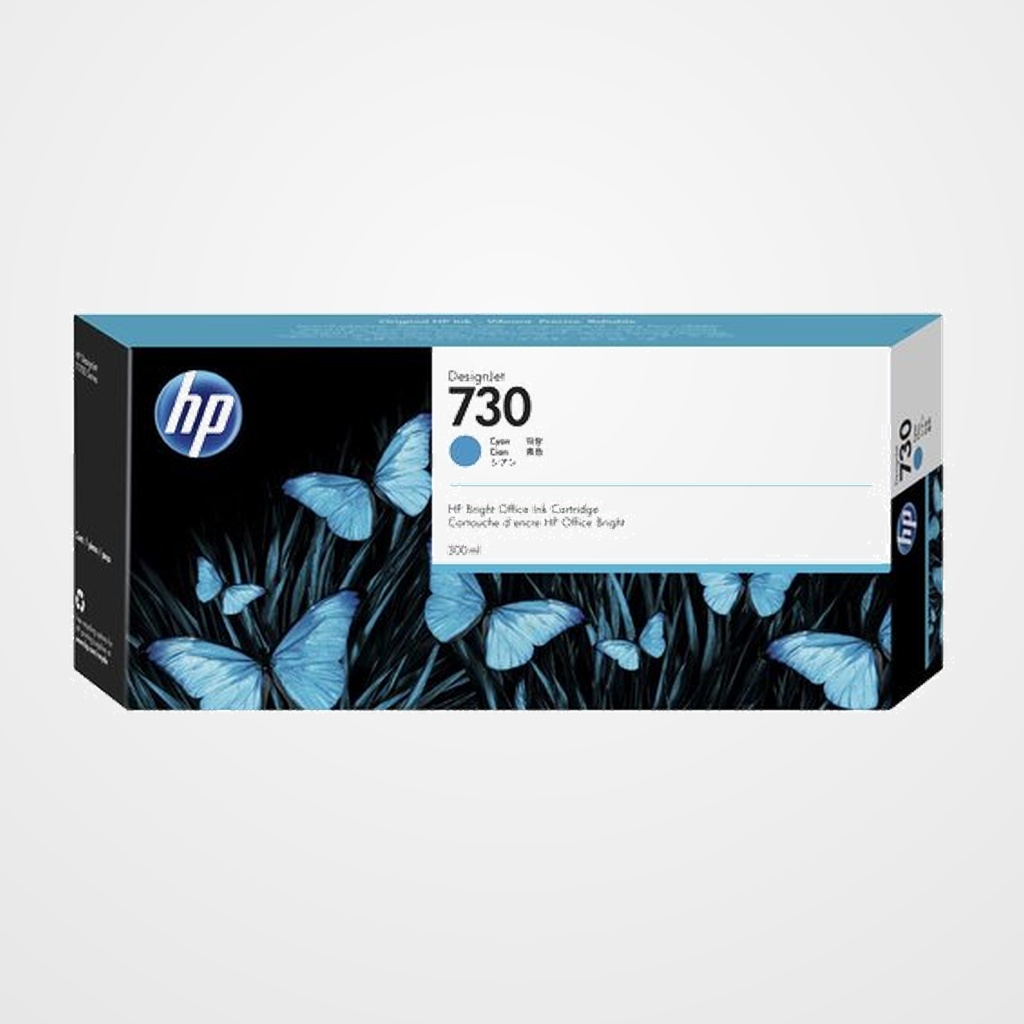 CARTUCHO INKJET HP P2V68A Nº730 DESIGNJET T1600/T1700/T2600 CIAN 300ML