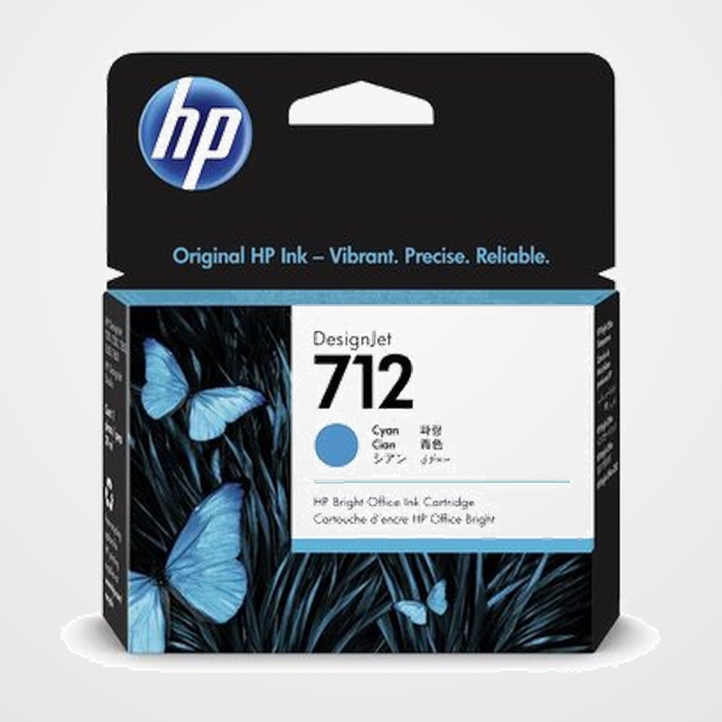CARTUCHO INKJET HP 3ED67A Nº712 DESINGNJET T200/T600 CIAN 29 ML.