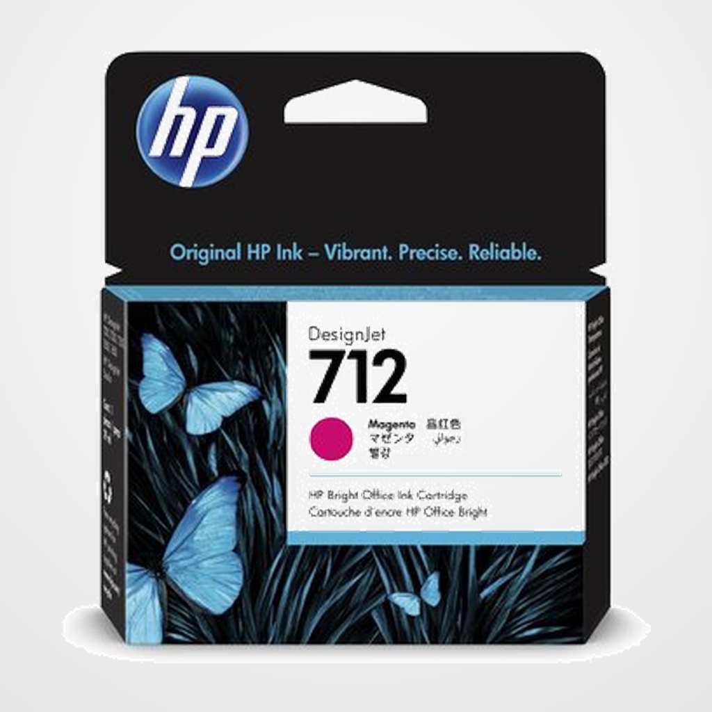 CARTUCHO INKJET HP 3ED68A Nº712 DESINGNJET T200/T600 MAGENTA 29 ML.