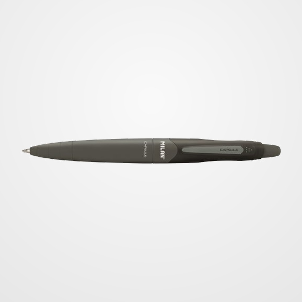 BOLIGRAFO MILAN RETRACTIL CAPSULE BALLPEN NEGRO