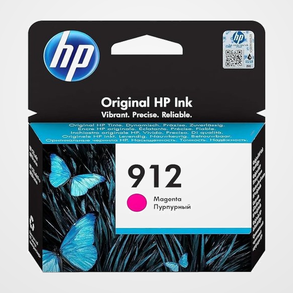 CARTUCHO INKJET HP 3YL78AE Nº912 OFFICEJET  PRO 8012/8014/8015/8017/PRO-8022/8023/8024/8025 MAGENTA (315 PAGINAS)