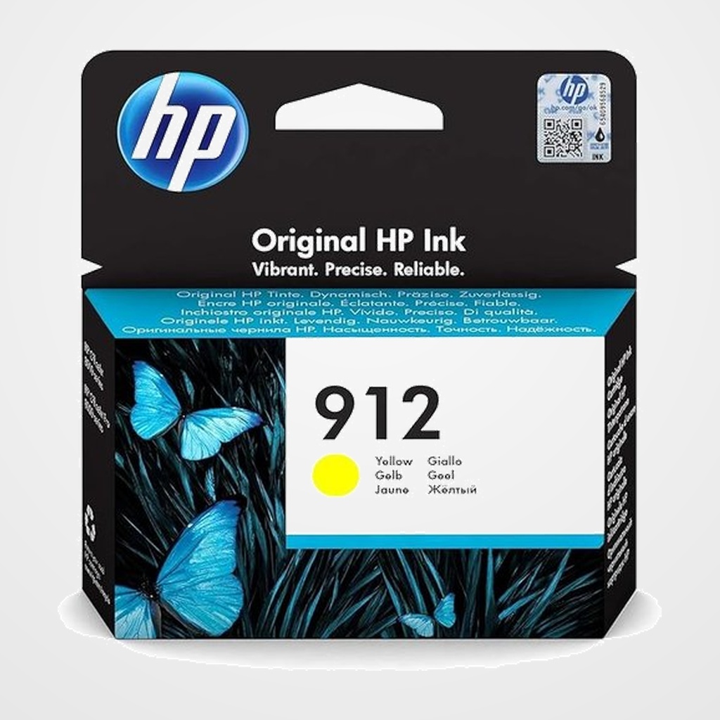 CARTUCHO INKJET HP 3YL79AE Nº912 OFFICEJET  PRO 8012/8014/8015/8017/PRO-8022/8023/8024/8025 AMARILLO (315 PAGINAS)