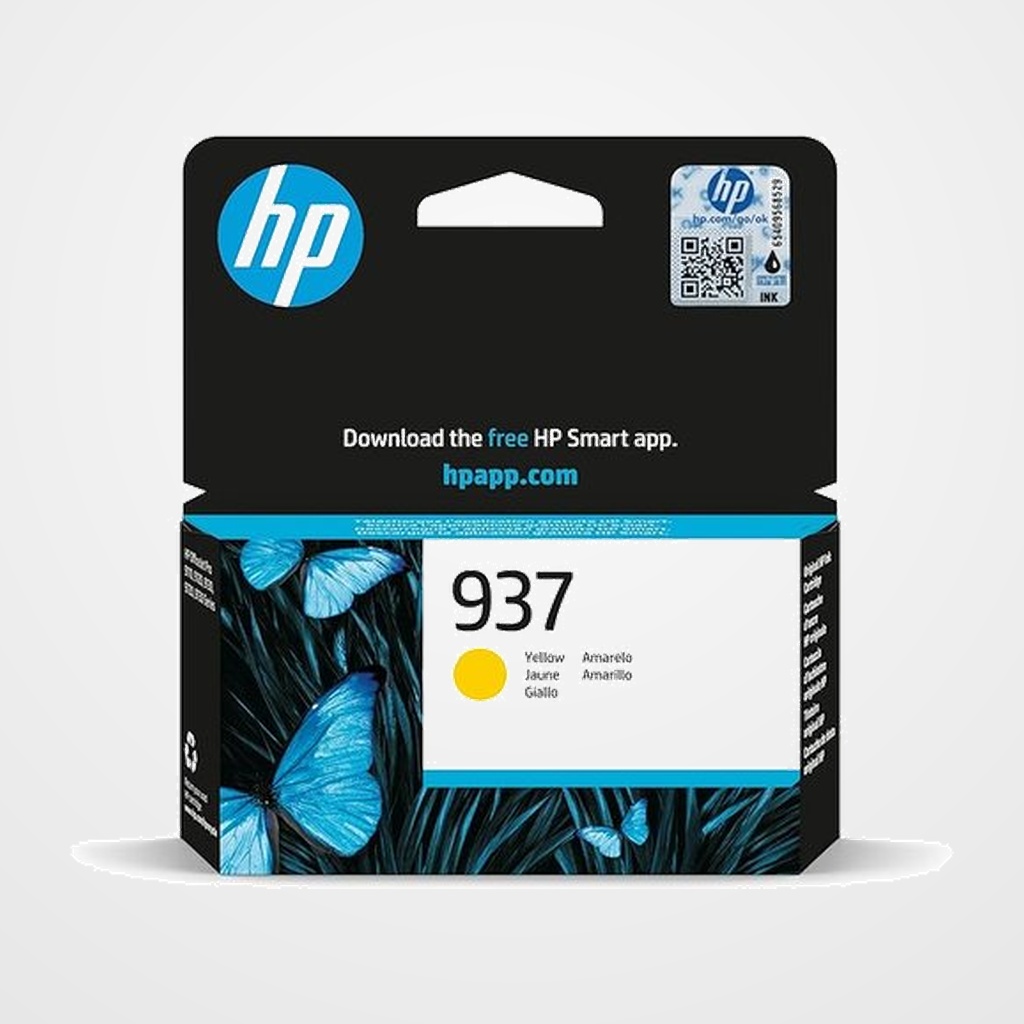 CARTUCHO INKJET HP 4S6W4NE Nº937 OFFICEJET PRO 9110B, 9120 AIO, 9120B AIO, 9130 ALL-IN-ONE, 9130B AIO, 9110B, 9700, 9700E AMARILLO (800 PAGINAS)