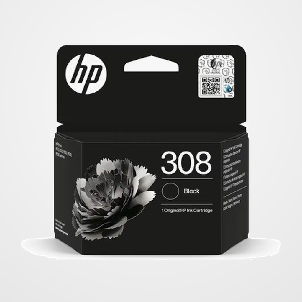 CARTUCHO INKJET HP 7FP21UE Nº308 DESKJET 4310/4330/2920/2923 /ENVY 6100 65% PLASTICO RECICLADO NEGRO 160 PÁG.