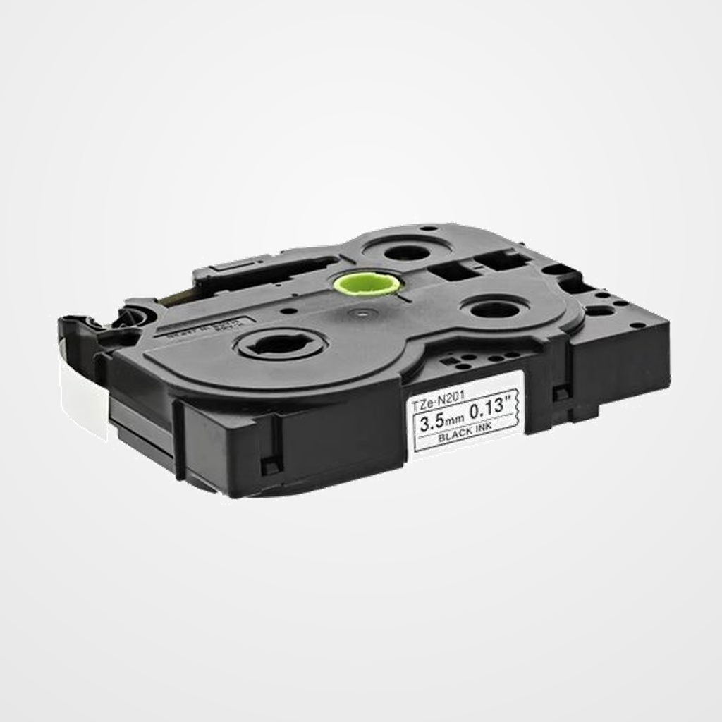 [16701246] CINTA de ROTULAR BROTHER NO LAMINADA 8m 3,5mm NEGRO sobre BLANCO