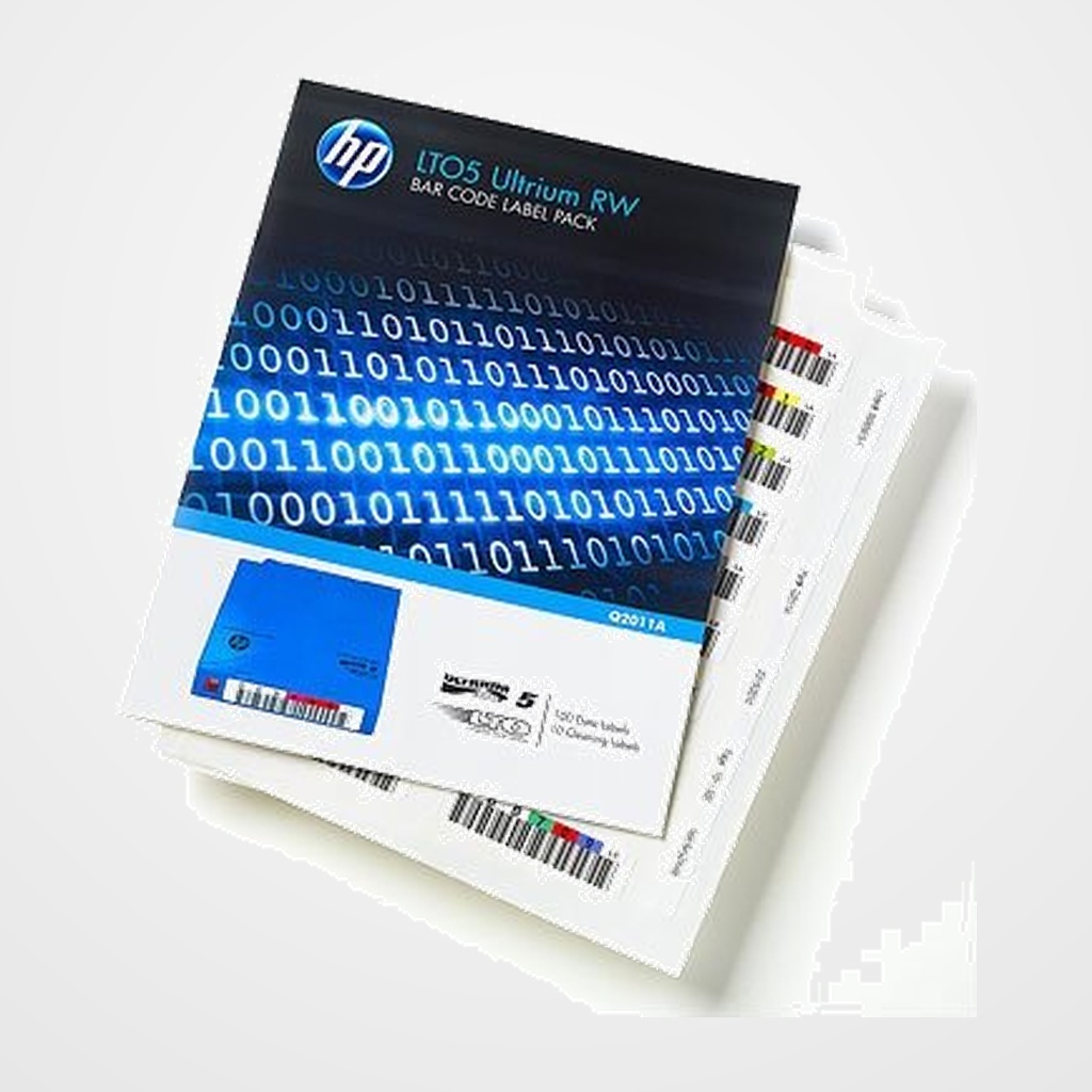 ETIQUETAS HP CODIGO BARRAS LTO ULTRIUM HPE LTO-5 PACK de 100