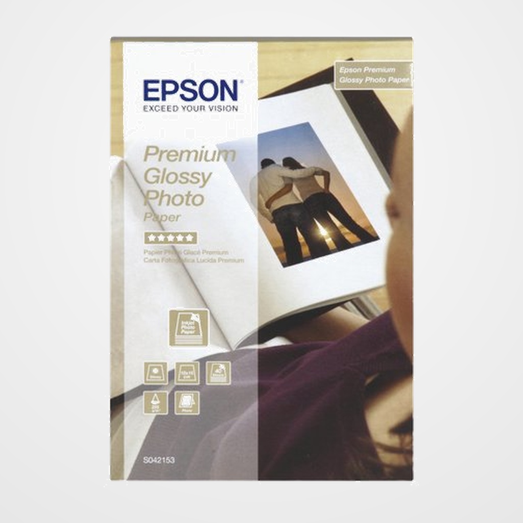 PAPEL EPSON PREMIUM GLOSSY PHOTO 10x15 255 Gr. 30 Hj.