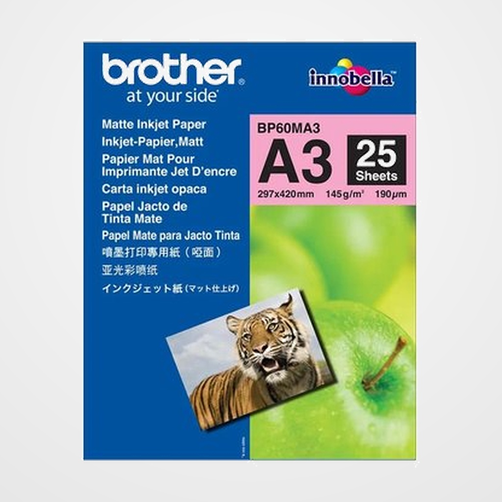 PAPEL INKJET BROTHER FOTO A3 145g 25h MATE INNOVELLA