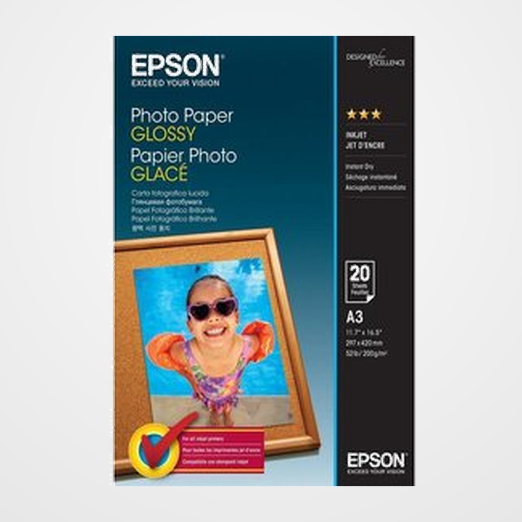 [12701237] PAPEL INKJET EPSON FOTO A3 200g 20h GLOSSY