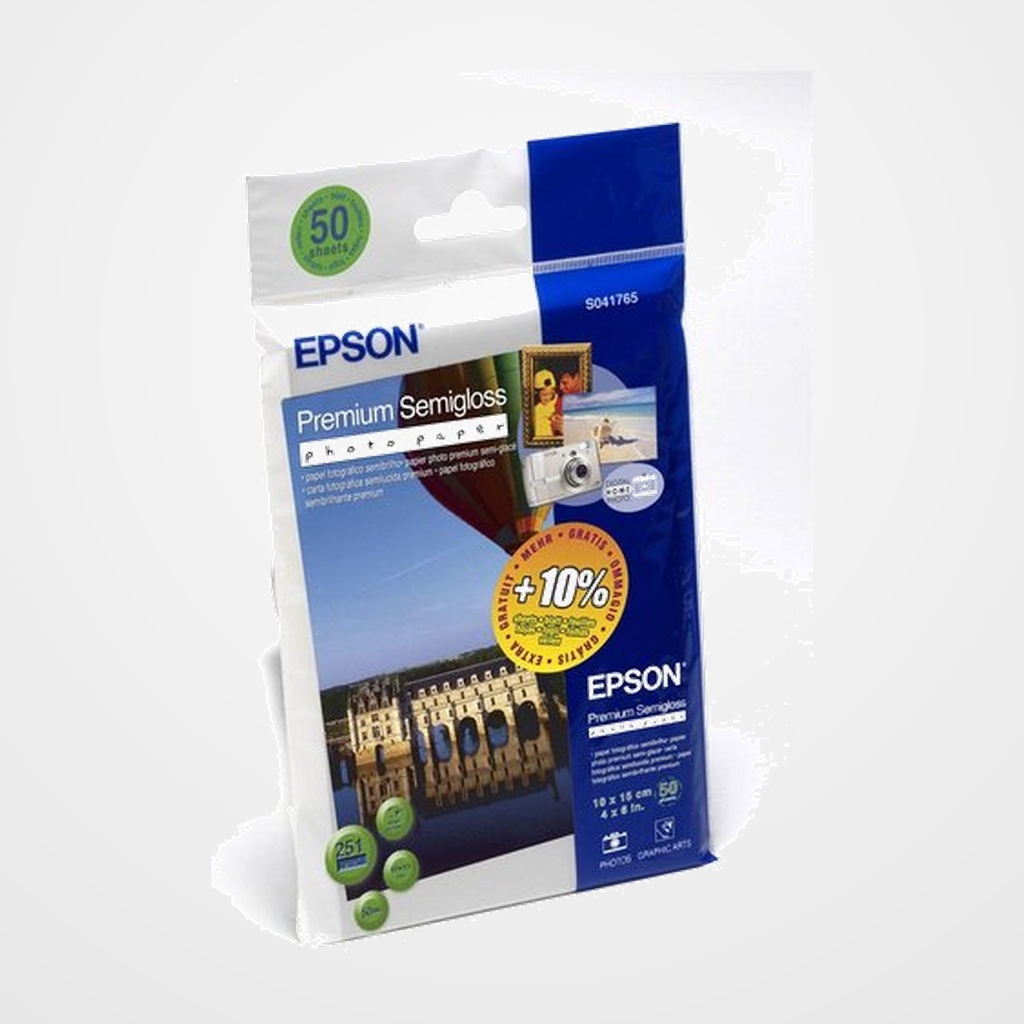 [40301332] PAPEL INKJET EPSON FOTO 10 X 15 251g 50h SEMIGLOSSY