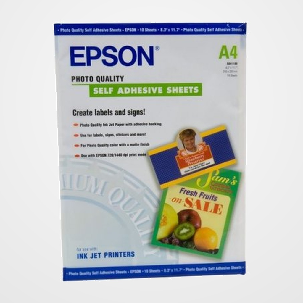 [40301307] PAPEL INKJET FOTO ADHESIVO EPSON A4 167g 10h