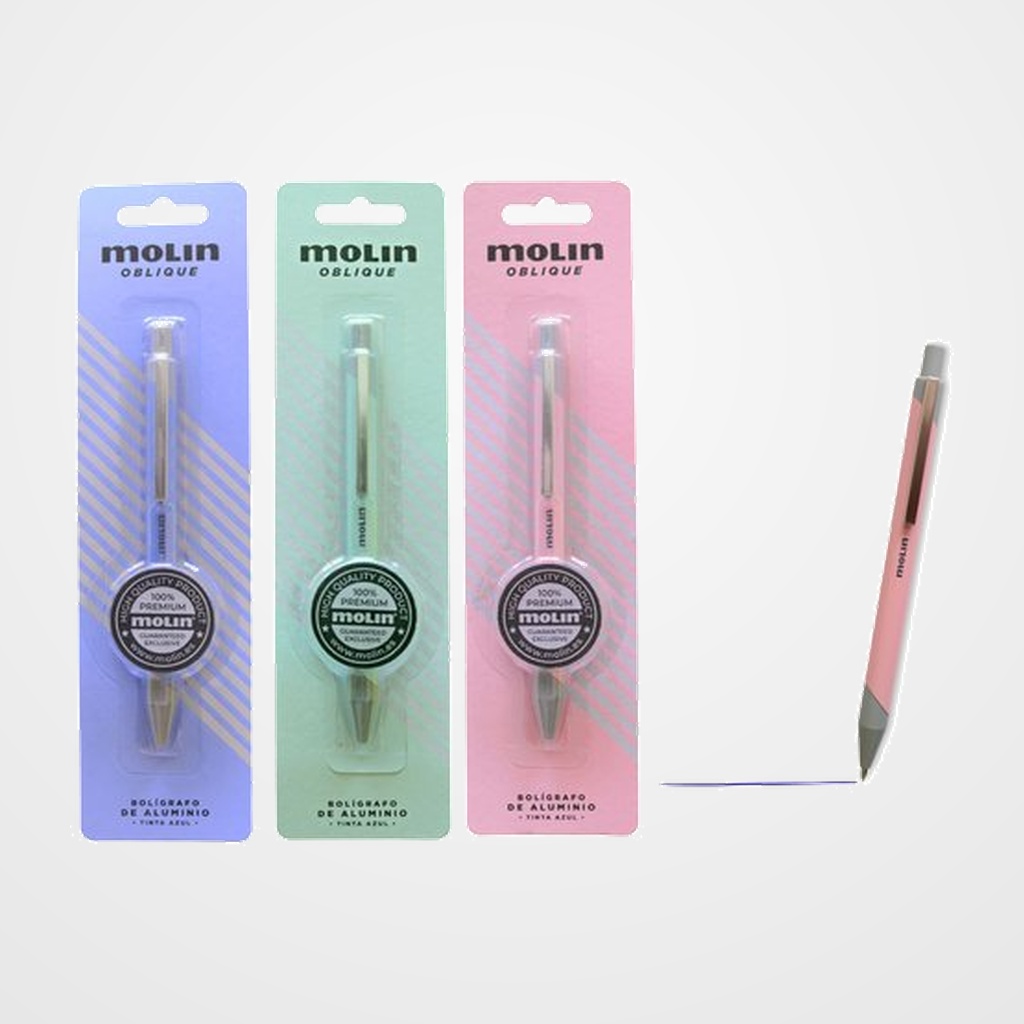 BOLIGRAFO MOLIN OBLIQUE PASTEL BLISTER DE 1