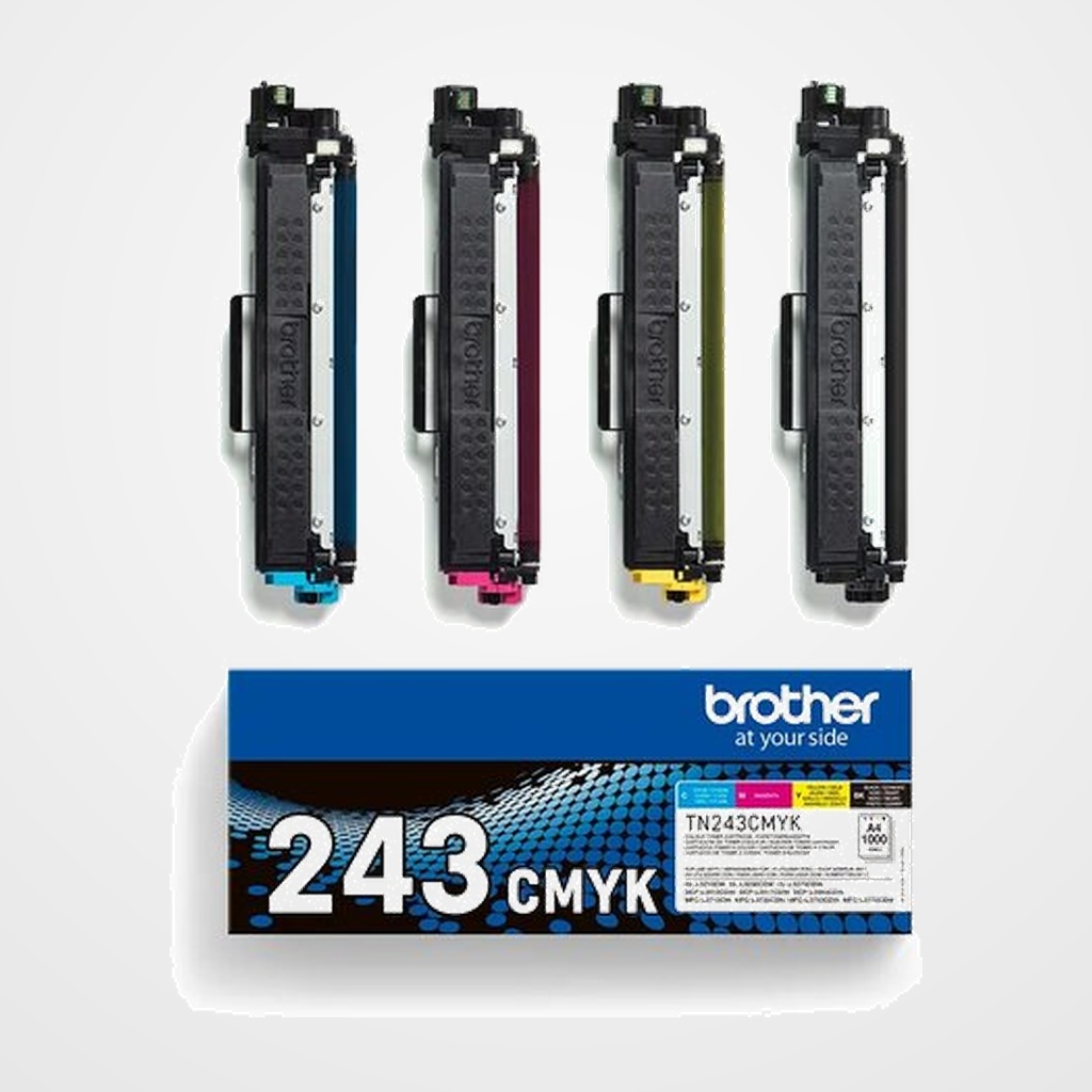 [41601175] TONER BROTHER TN-243CMYK  HLL3210CW/3230CDW/3270CDW/DCPL3510CDW/3550CDW/MFCL3710CW/3750CDW/3770CDW PACK DE 4
