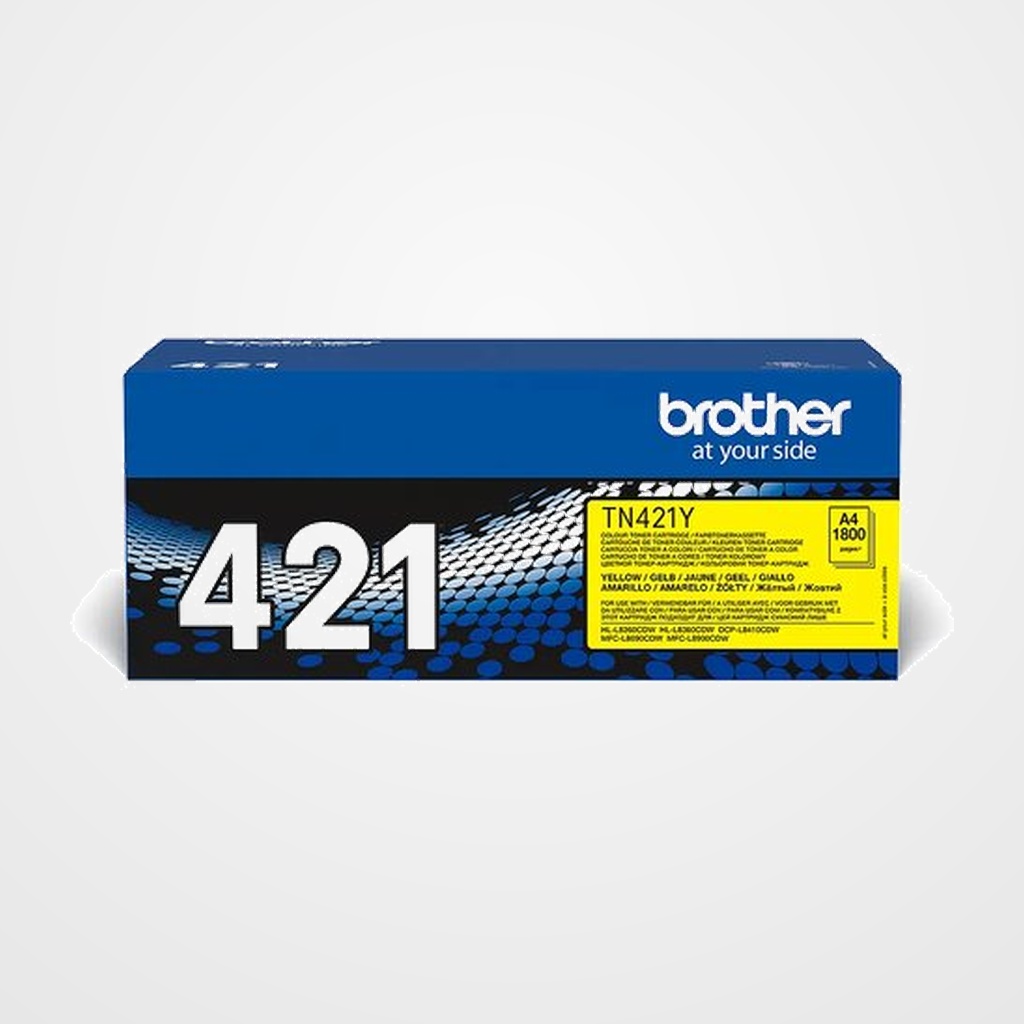 TONER BROTHER TN-421Y DCP-L8410CDW/L8410CDWT, HL-L8260CDW/L8360CDW/L8360CDWMT, MFC-L8690CDW/L8900CDW  AMARILLO (1.800 PÁG.)
