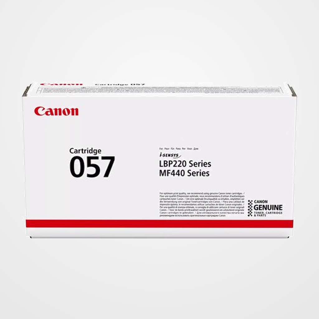 TONER CANON CRG-057 I-SENSYS LBP223 LBP226 MF443 MF445 NEGRO (3009C002) (3.100 PÁG.)