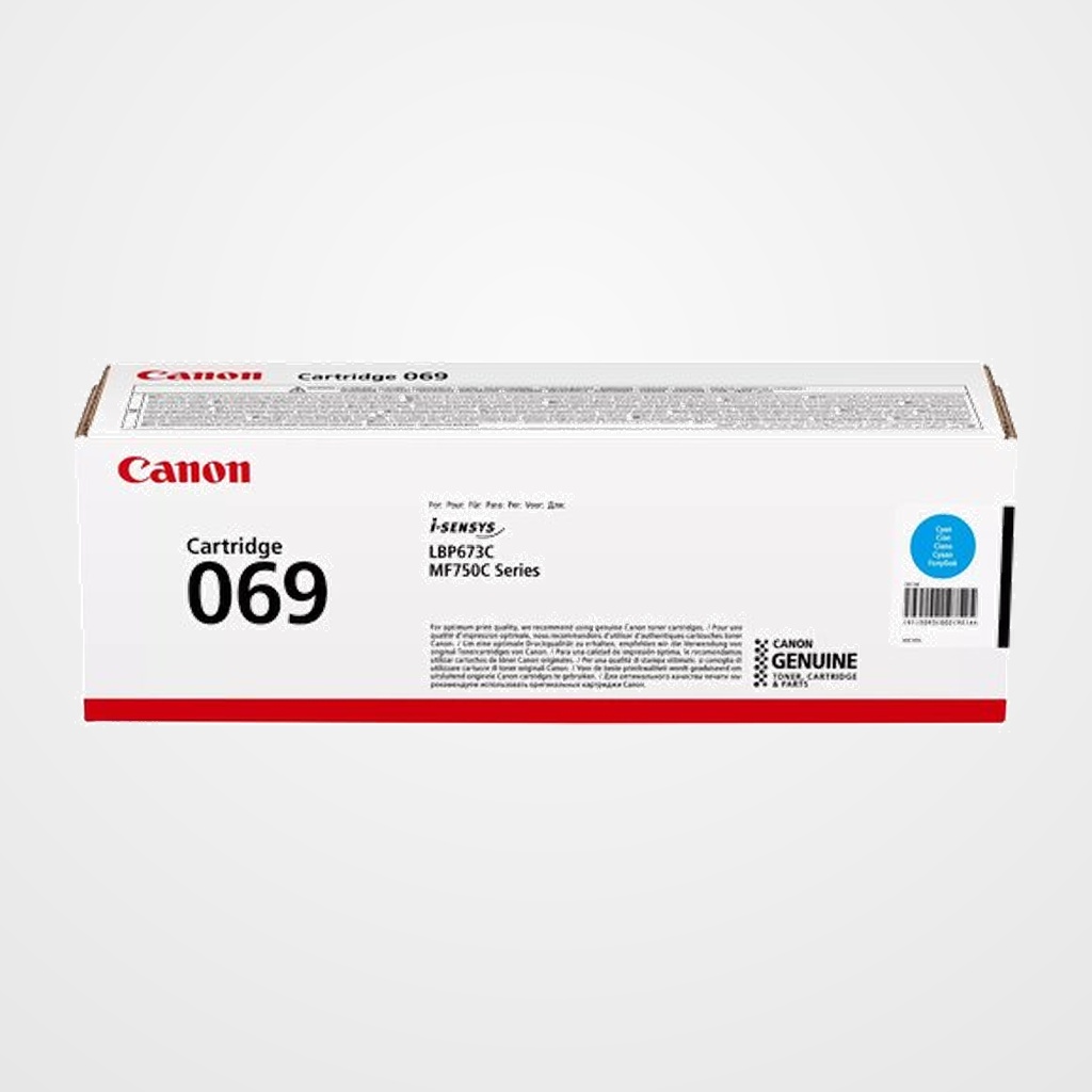 TONER CANON 069C i-SENSYS LBP673 MF752 CIAN (5093C002) (1.900 PAG)