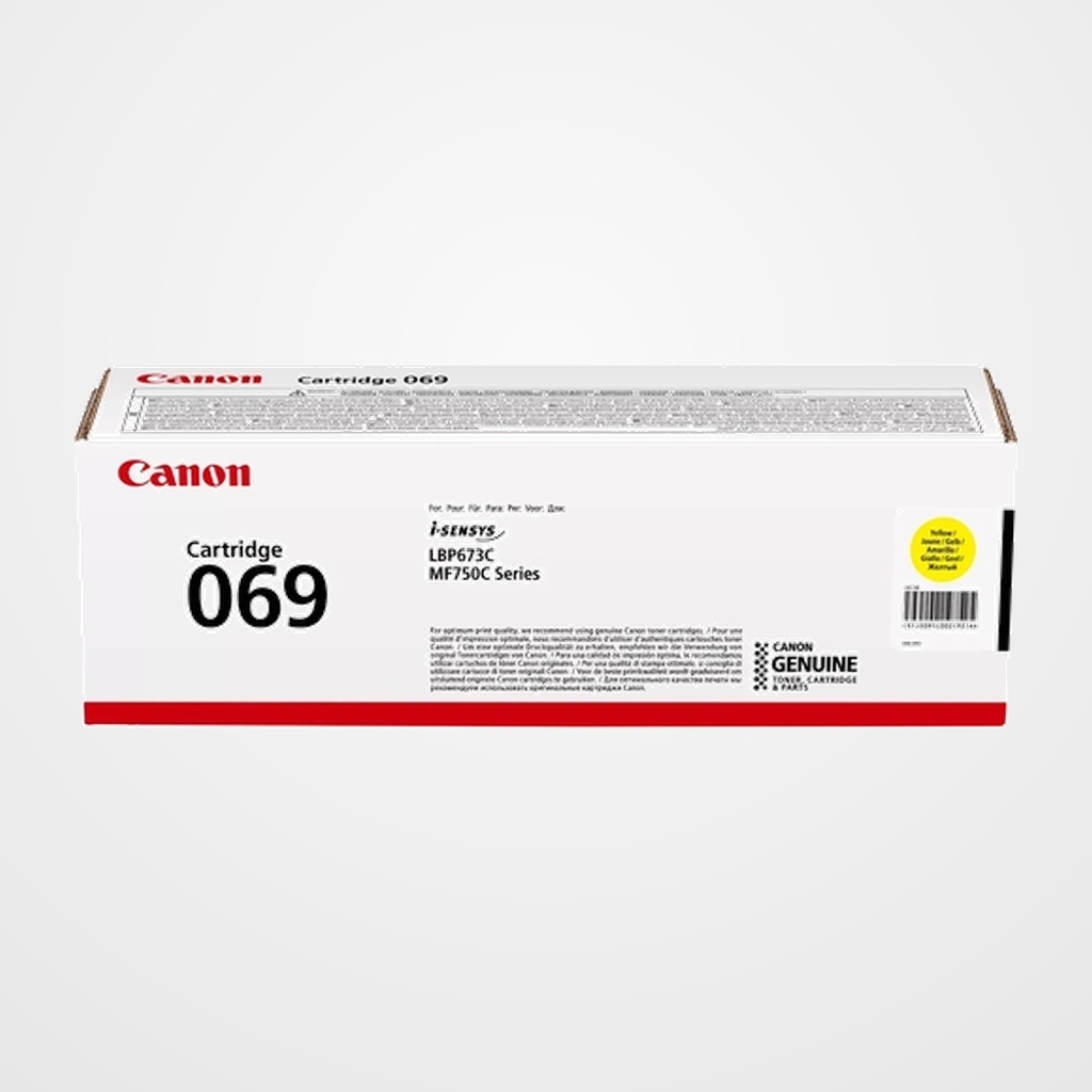 [41201316] TONER CANON 069Y i-SENSYS LBP673 MF752 AMARILLO (5091C002) (1.900 PAG)