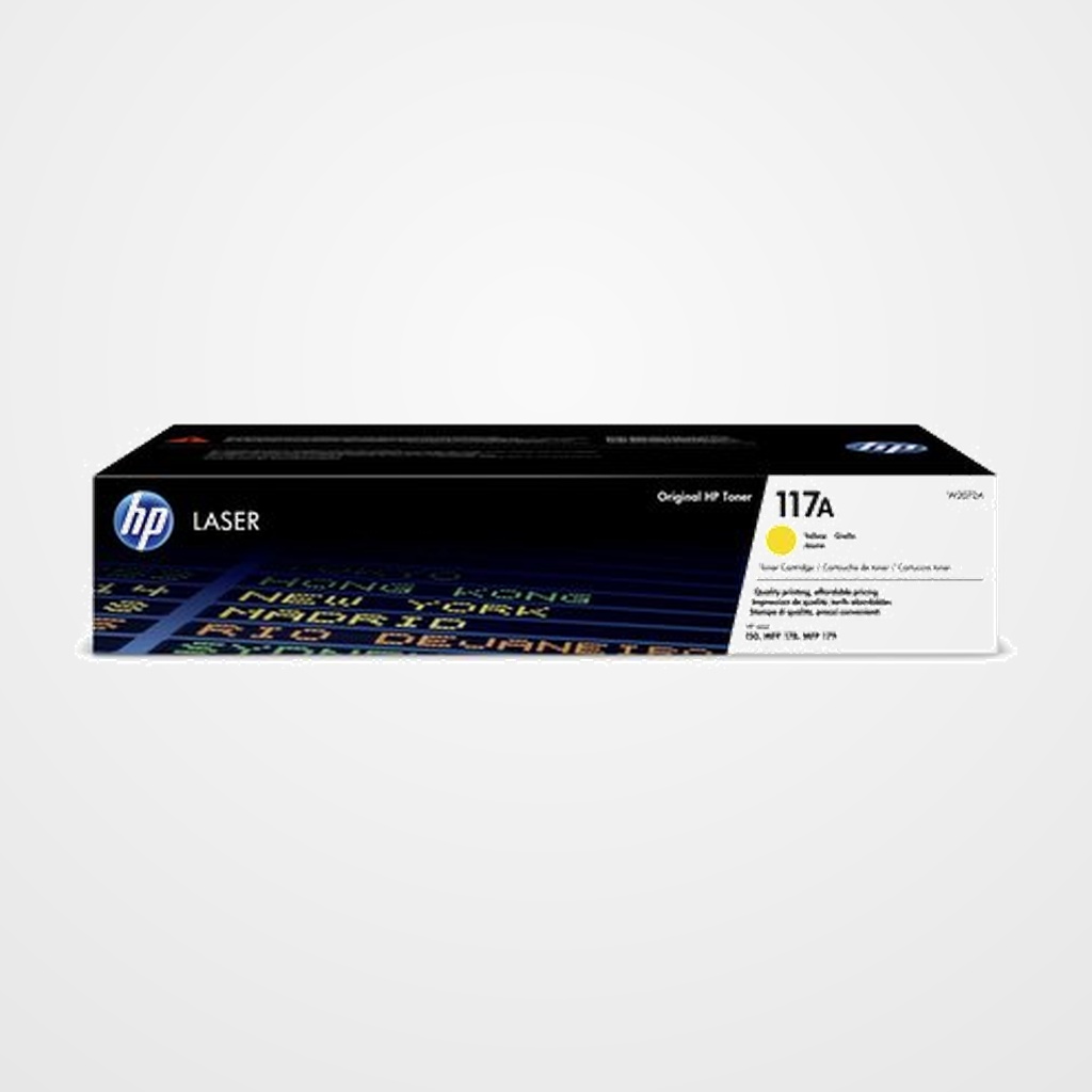 TONER HP Nº 117A W2072A LASERJET COLOR 150A/150NW, MFP 178NW/178NWG/179FNW/179FWG AMARILLO 700 PÁG.